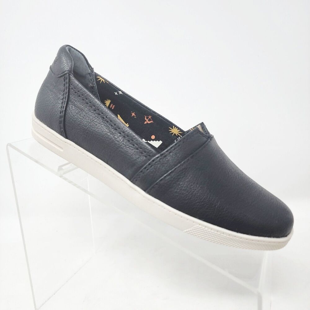 Zodiac Womens Vane Slip-Ons Shoes Black Leather Slip On Sneakers Size 6 New - Picture 1 of 8